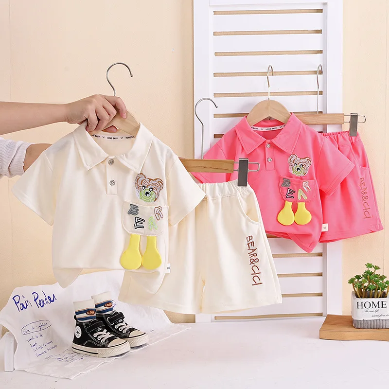 Conjunto de verano para bebé con camiseta y pantalón corto - imagen 4