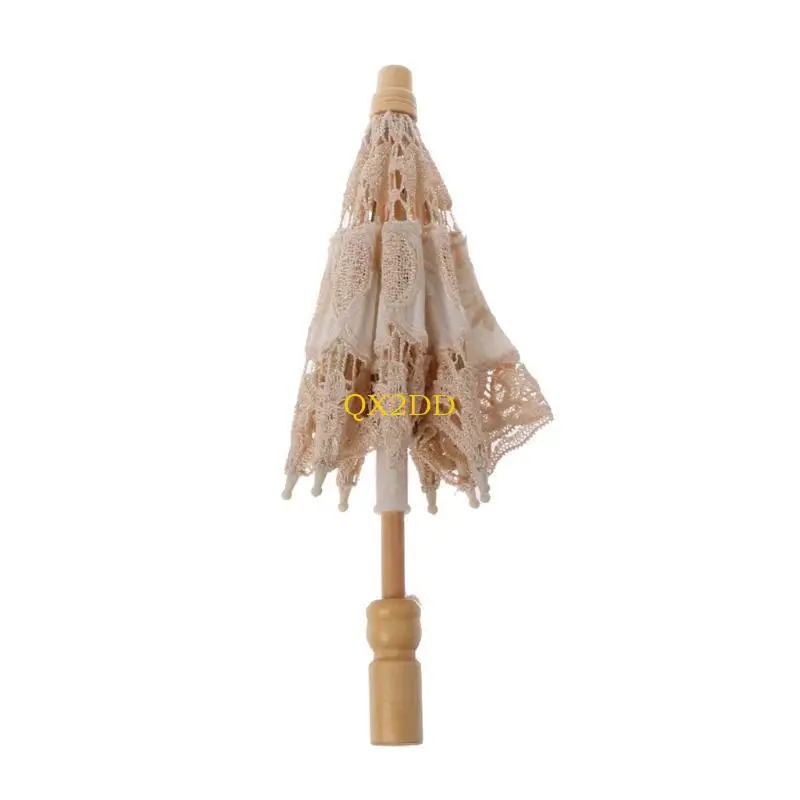 props de fotografía infantil en encaje blanco y madera