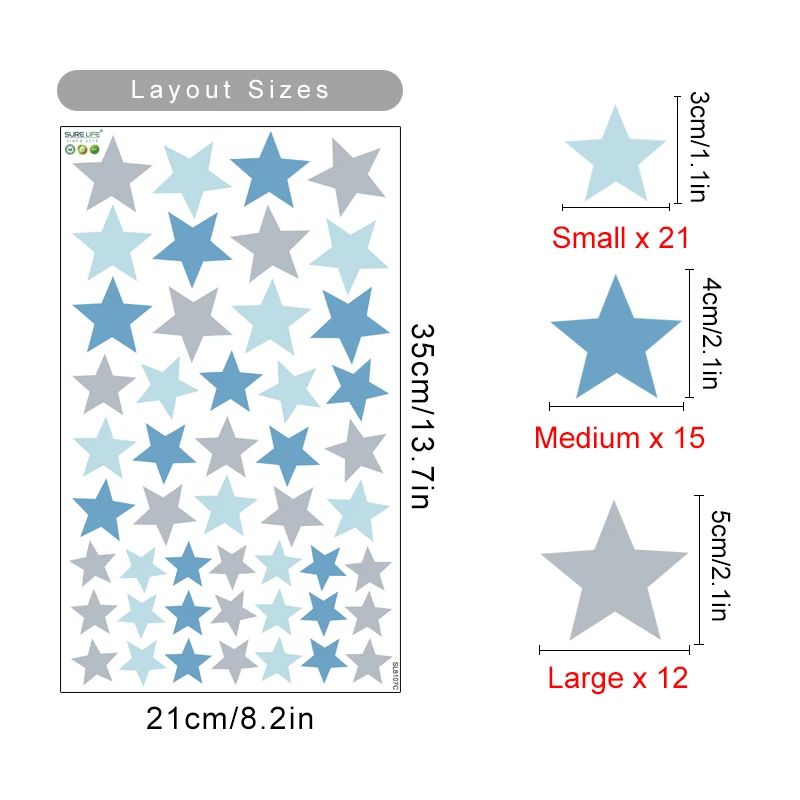 Decoración interior con motivo de estrellas para habitación infantil