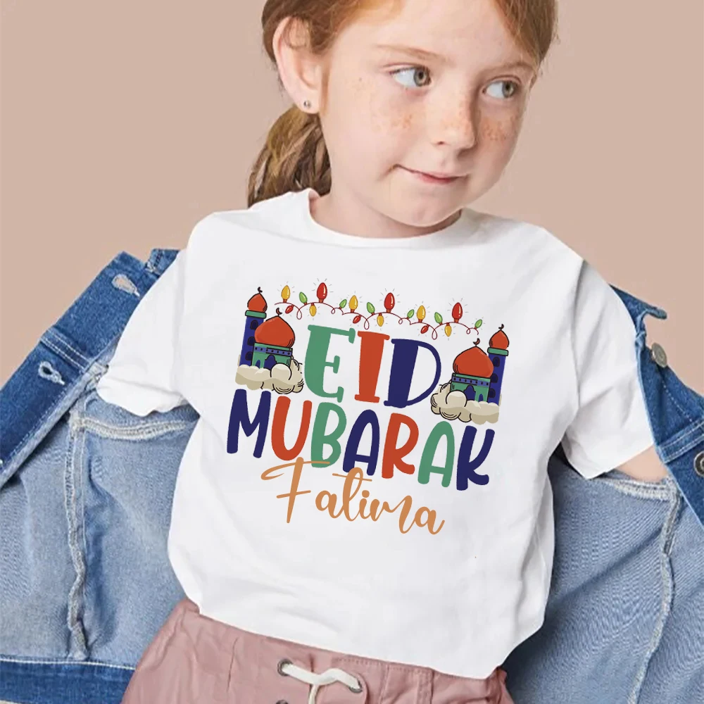Camiseta infantil personalizada Eid Mubarak, para vacaciones - imagen 4