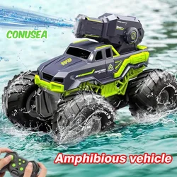 Coche RC anfibio a control remoto con chorro de agua para niños