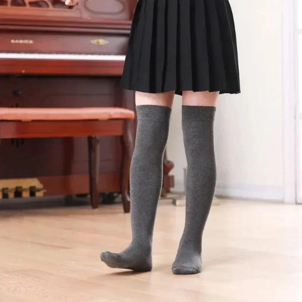 Calcetines altos hasta la rodilla de algodón suave para niñas - imagen 2