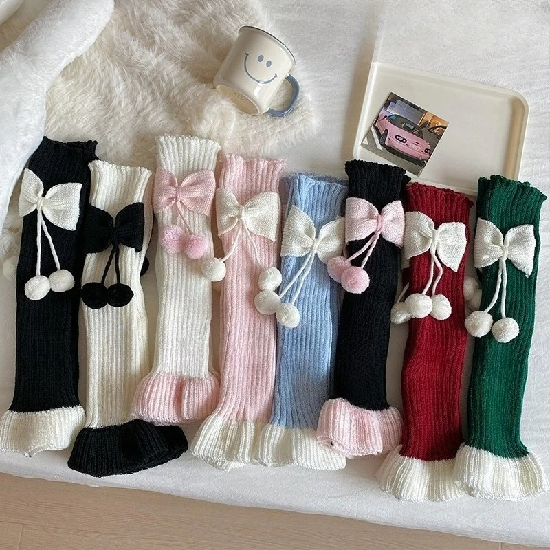 Zoete Strik polainas tejidas lisas estilo Lolita para niña - imagen 5