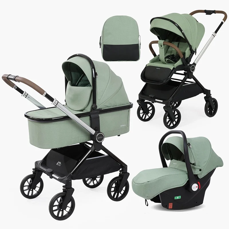 Cochecito 3 en 1 convertible con amortiguación para recién nacidos - imagen 5