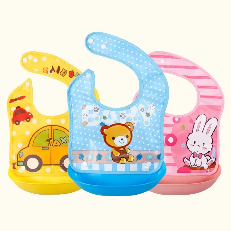 Baberos para bebé impermeables EVA bandana desmontables con dibujos - imagen 4