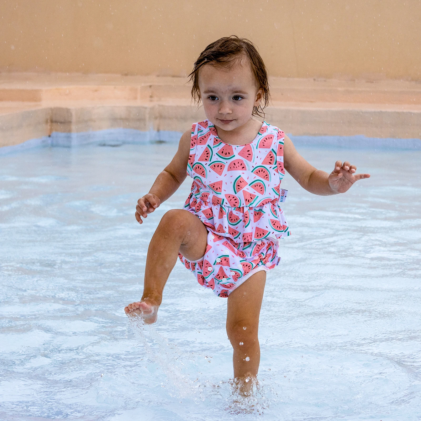 ALVABABY Bañador sin mangas para niña - Conjunto de baño de moda - imagen 4