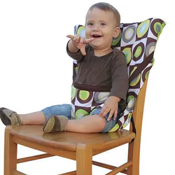 Trona para bebé con arnés y funda de asiento Oxford en comidas fuera