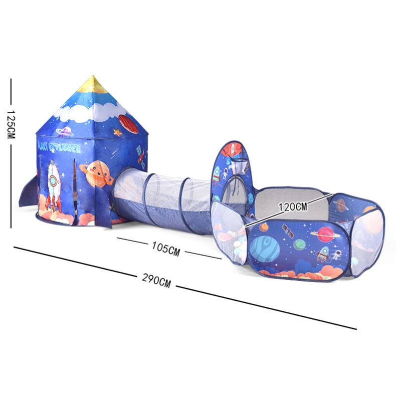 IMBABY Casa de juegos infantil con piscina de bolas y túnel - imagen 2