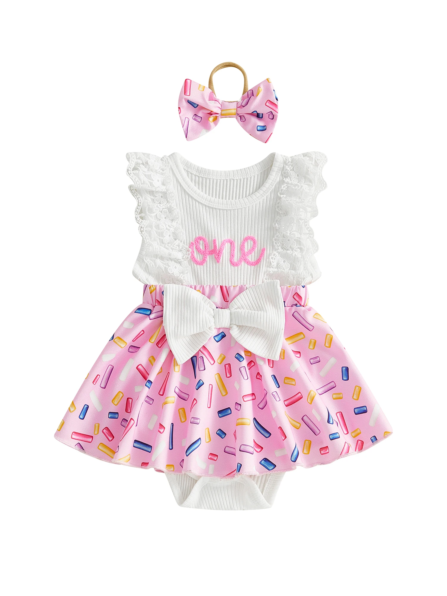 Detalle del estampado pastel y el look de fiesta