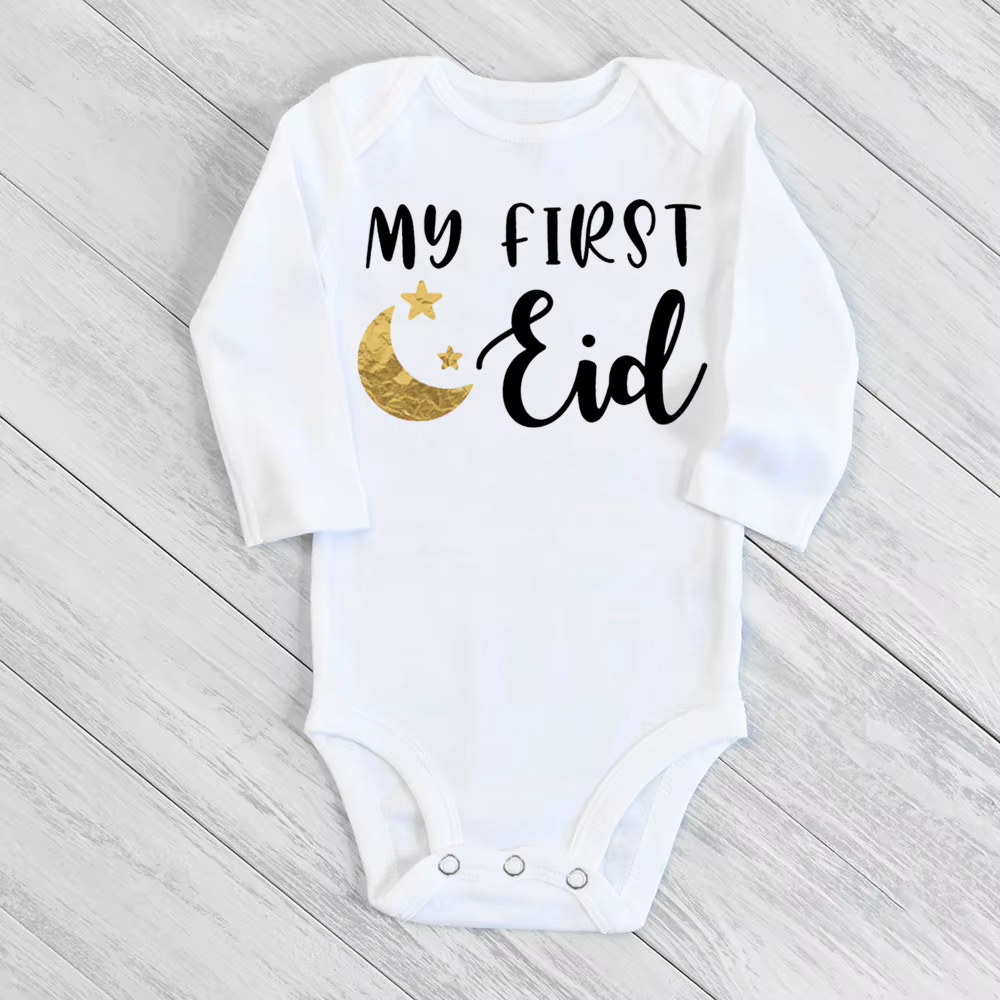 Body bebé estampado luna para Eid Ramadán – Pelele recién nacido - imagen 5