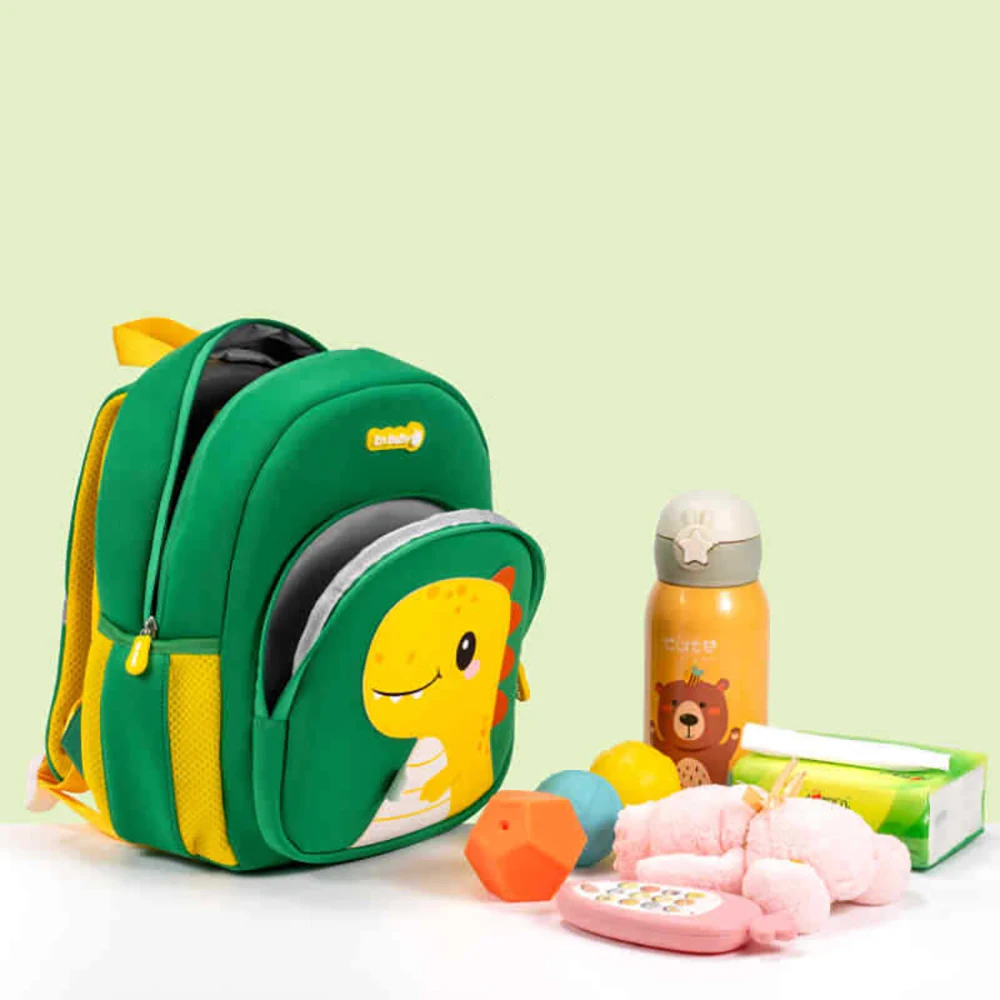 Mochila preescolar ligera de dinosaurios en lona para niños - imagen 3