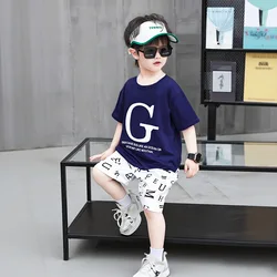 Conjunto de verano infantil en algodón: camiseta manga corta