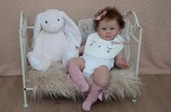 NPK Muñeca reborn Huxley para manualidades con cuerpo de tela y ojos