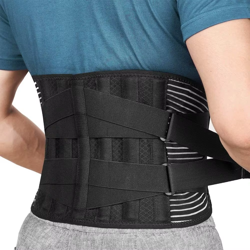Cinturón lumbar ajustable con tirantes y malla antideslizante - imagen 5