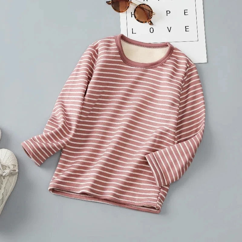 Conjunto terciopelo rayas manga larga para bebé niño - imagen 3