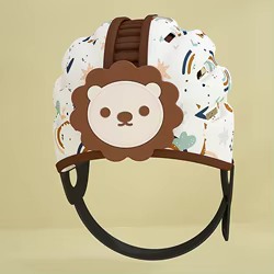Gorro protector para bebé con dibujos de oso y conejo seguro