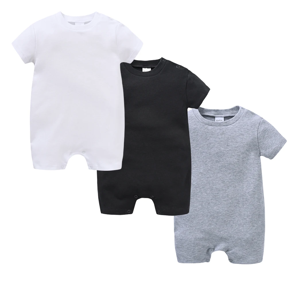 Mameluco unisex de algodón para recién nacido de manga corta verano - imagen 5