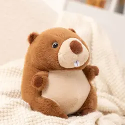 Peluche de mapache esponjoso con relleno de algodón para niños