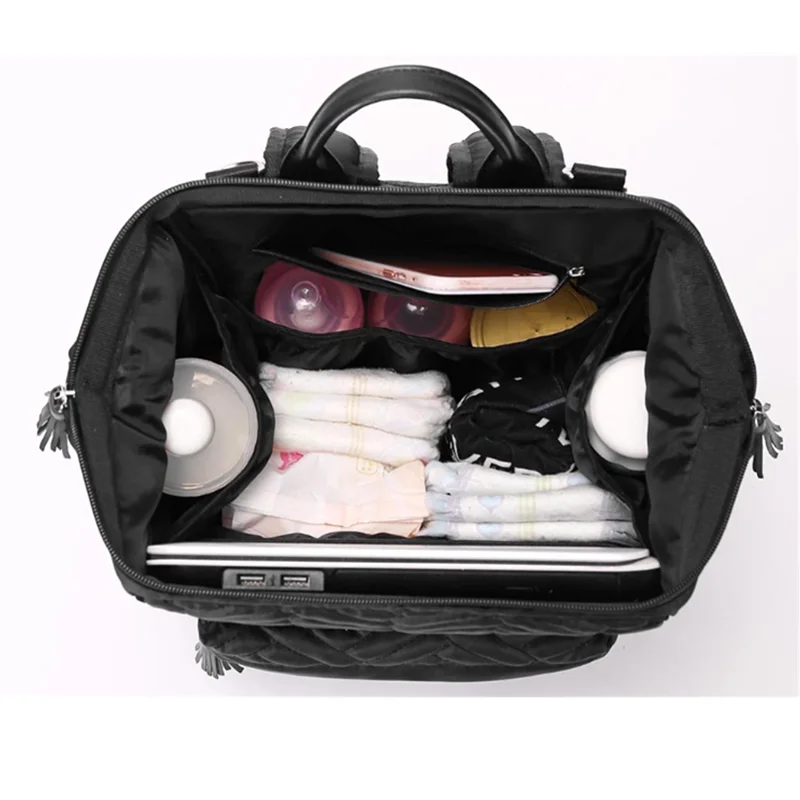 Bolsa de pañales para maternidad, mochila con bolsillos prácticos - imagen 4