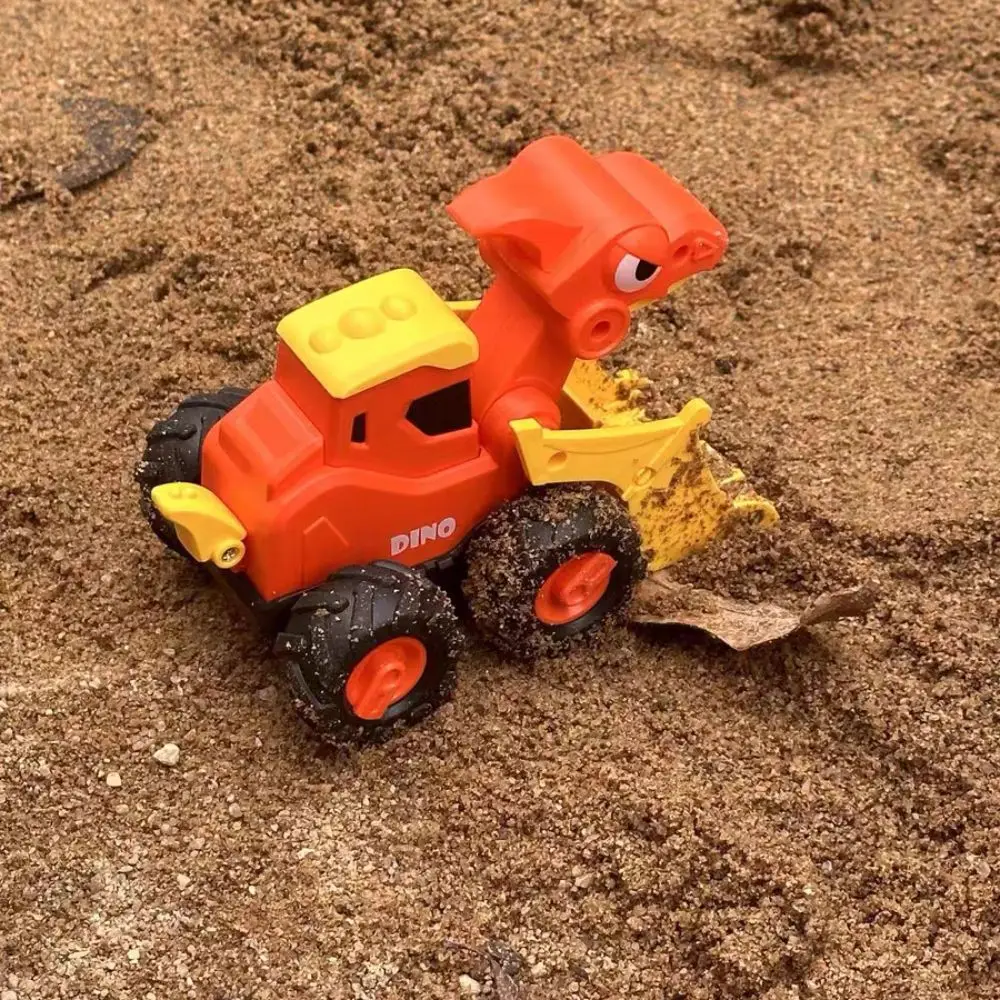 Coche de juguete dinosaurio con retroceso manual tipo excavadora