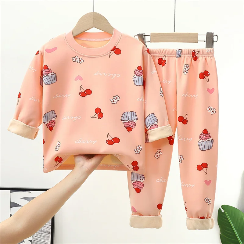Conjunto de lana de invierno para niñas – Ropa cálida - imagen 3