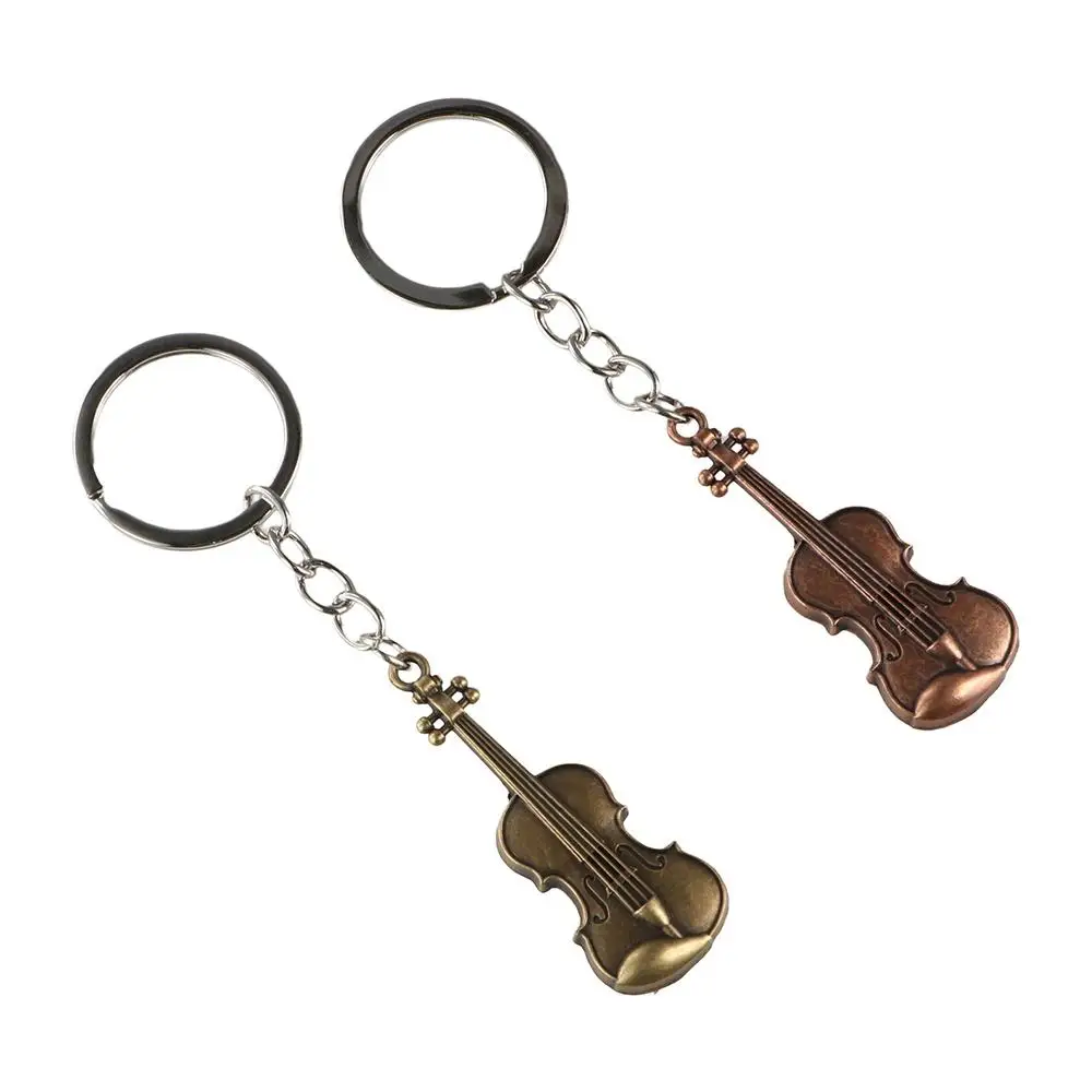 Llavero de violín vintage en cobre y bronce, colgante - imagen 5