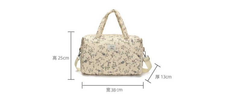 Bolso cruzado minimalista estilo francés con estampado floral