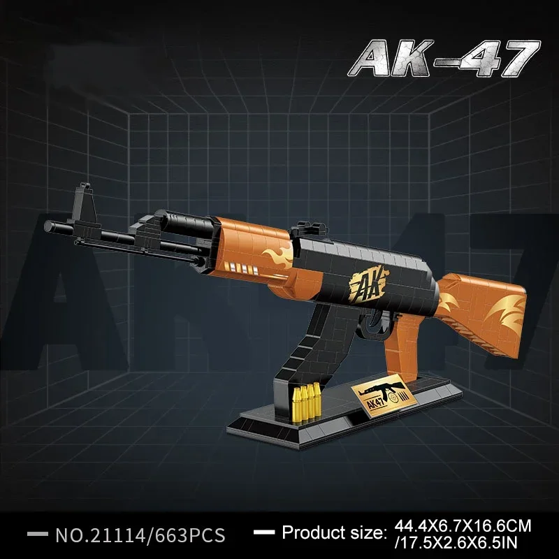Bloques de construcción militar estilo AK47, juguete educativo DIY - imagen 3