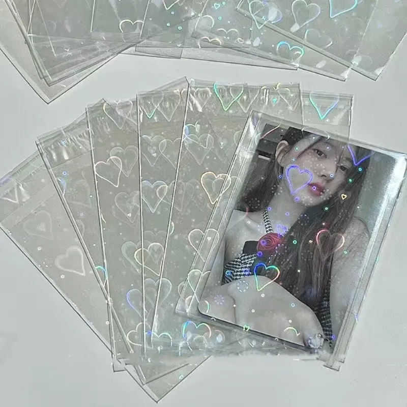 Funda Holo 65x90mm láser mate corazón para tarjetas Kpop - imagen 2