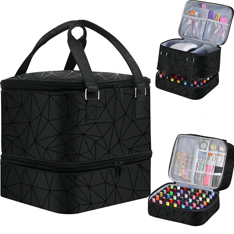 Estuche organizador de viaje para uñas con compartimentos - imagen 2