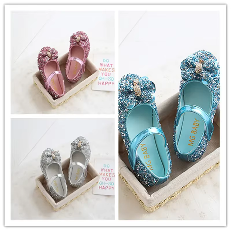 Zapatos planos con lentejuelas y lazo mariposa para chica - imagen 4
