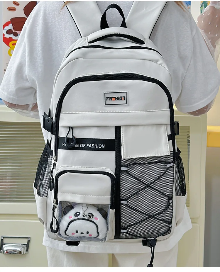 Mochila escolar estilo japonés retro para adolescentes - imagen 5