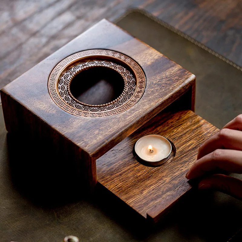 Calentador de tetera en madera elegante para té y decoración - imagen 3