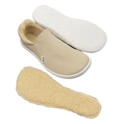 Tipsietoes Zapatos descalzos niños invierno lona suela piel caída cero