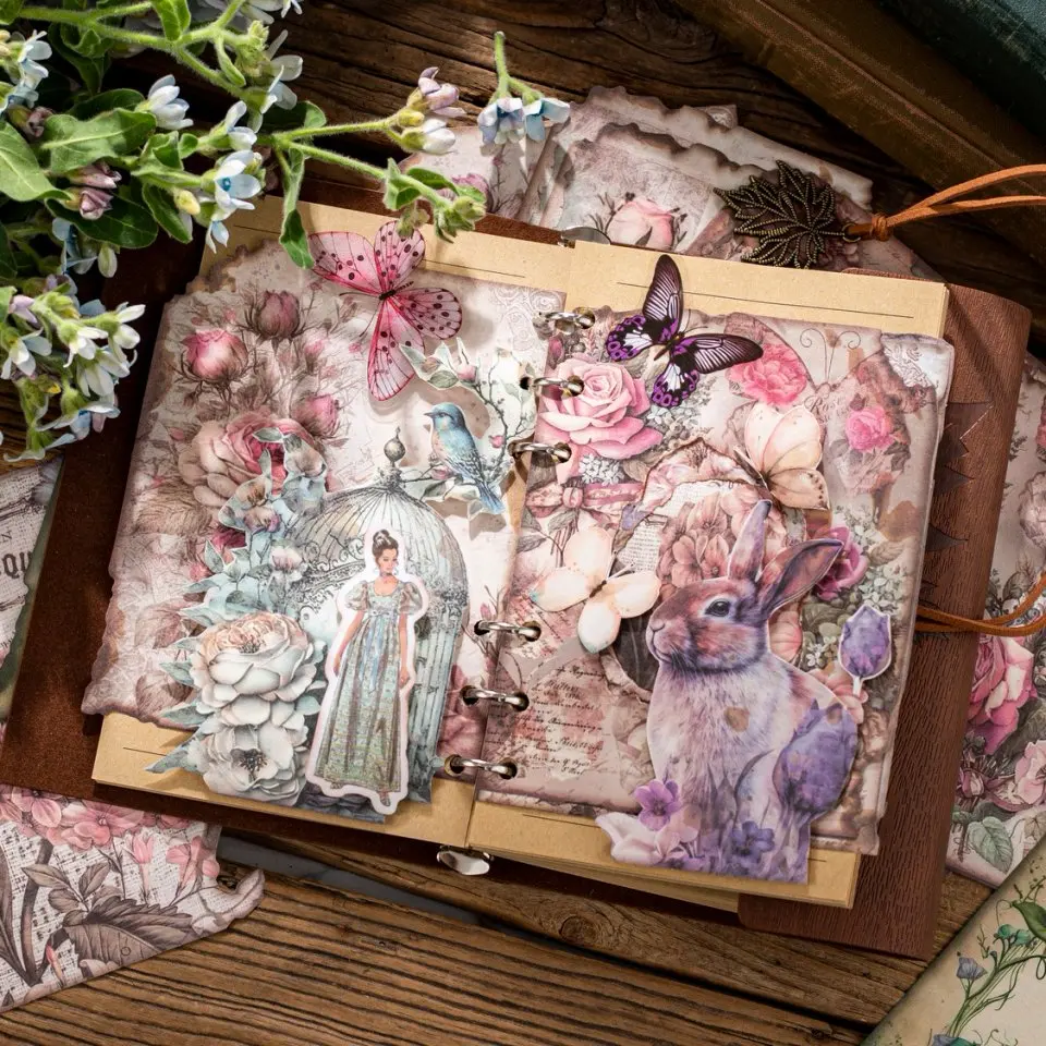 Papel vintage para álbum de recortes – Estilo retro, collage fácil - imagen 3