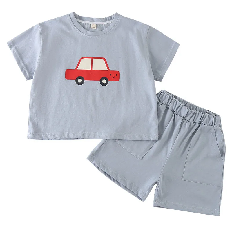 MILANCEL conjunto verano niño camiseta coche y pantalones cortos - imagen 4