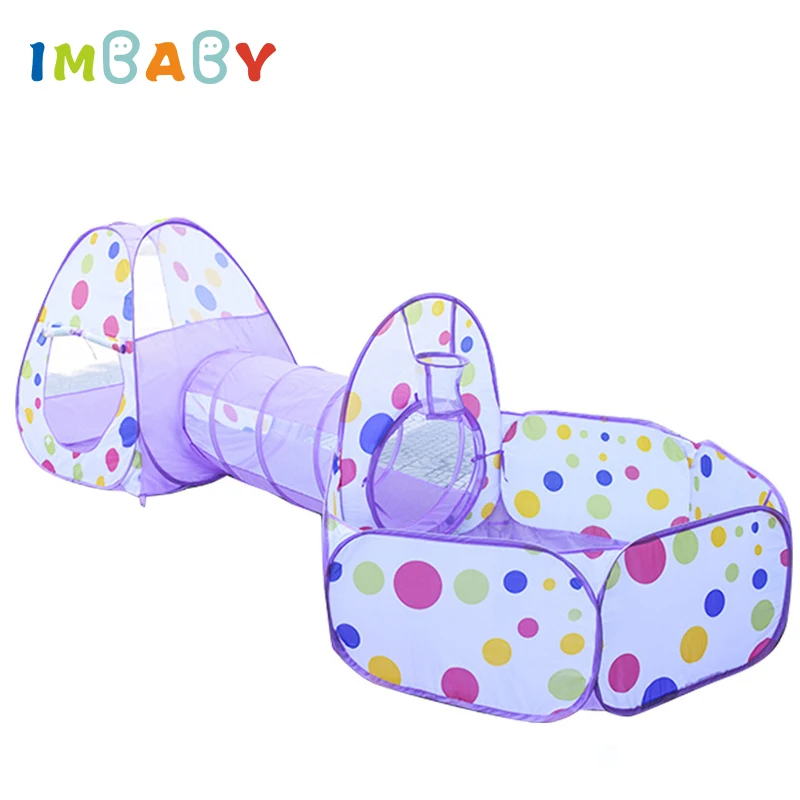 Imbaby piscina de bolas plegable con túnel y tienda para bebés