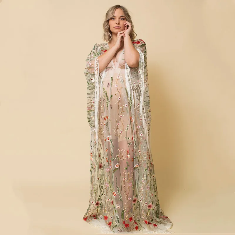 Vestido de tul para maternidad en sesión fotográfica