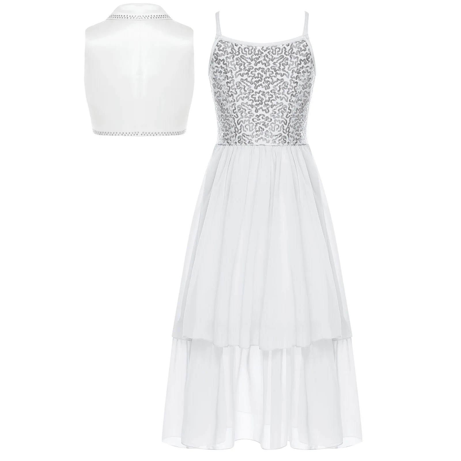 Chaqueta bolero de flores para niña – Abrigo fiesta formal - imagen 3