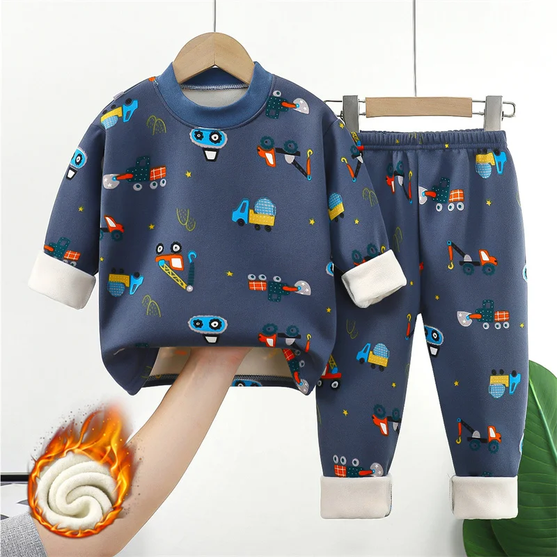 Conjunto abrigo acolchado infantil con diseños animados - imagen 3