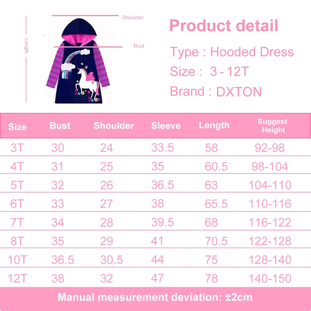 DXTON sudadera con capucha de algodón infantil para invierno a rayas - imagen 5
