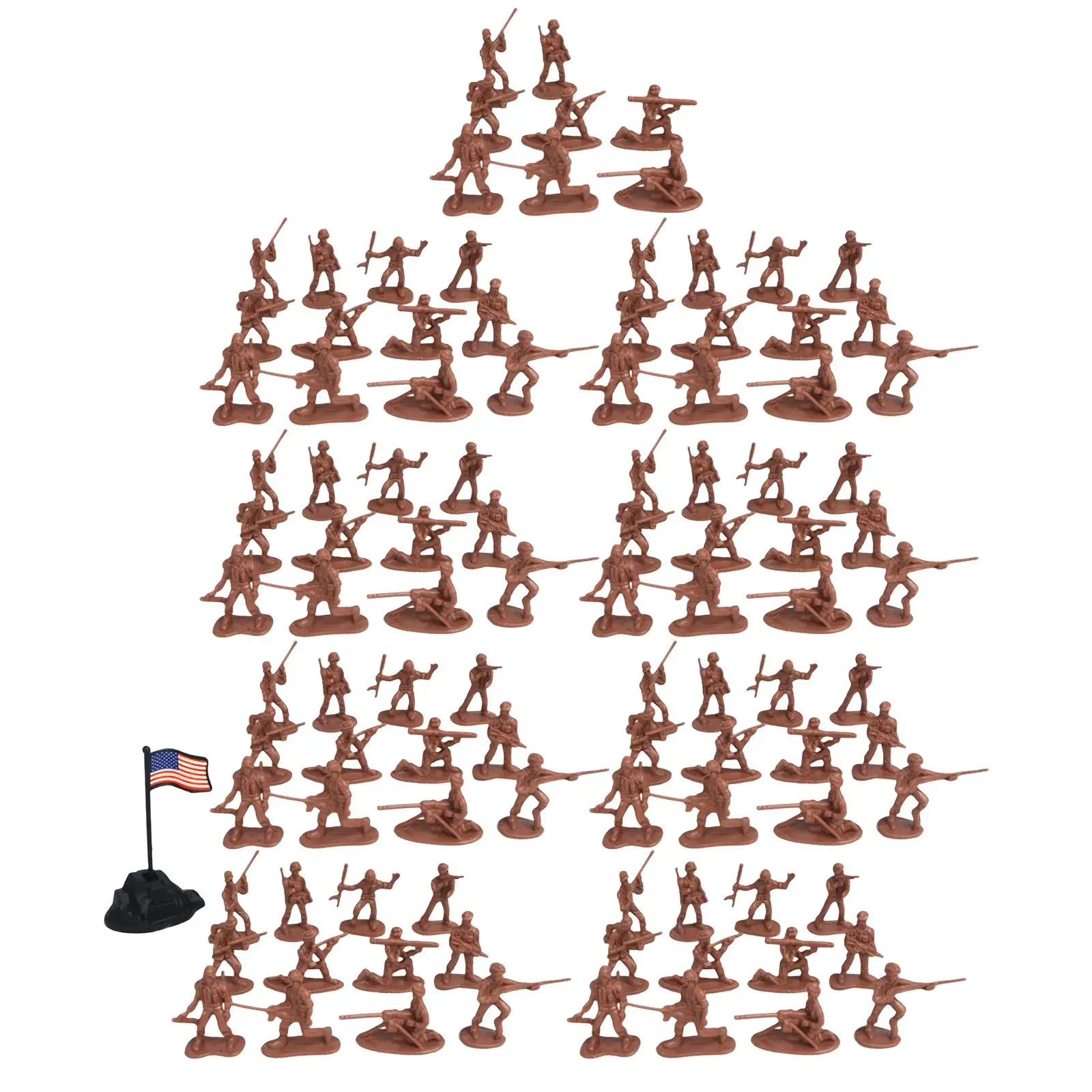 Figuras de soldados en miniatura con bandera para niños - imagen 3