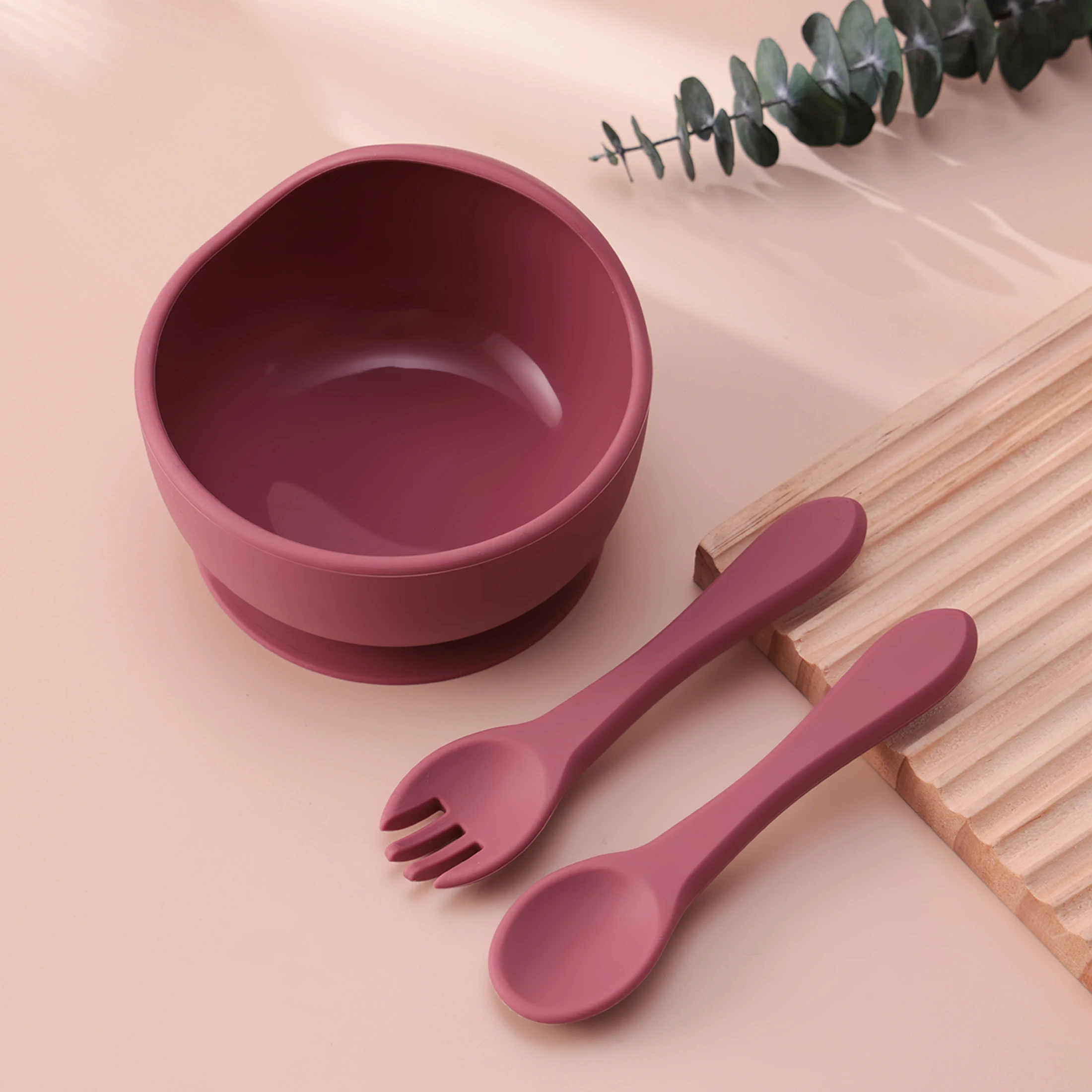 Tazón con ventosa para mantener el plato estable