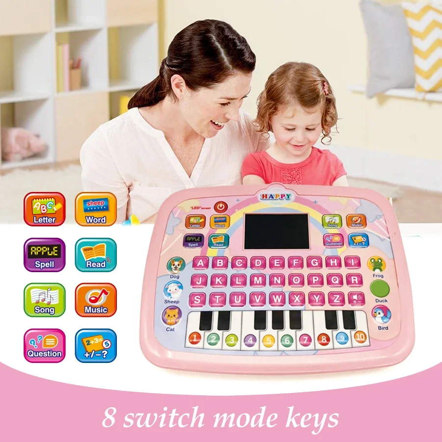Juguete educativo de inglés con luces LED y tablet rompecabezas - imagen 3