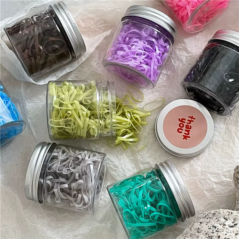 Gomas de pelo elásticas para niños – Pack colores básicos estilo coreano - imagen 5
