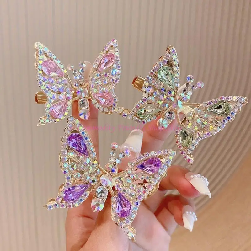 Horquillas mariposa para niñas 85AE: pinzas de aleación dulces - imagen 3