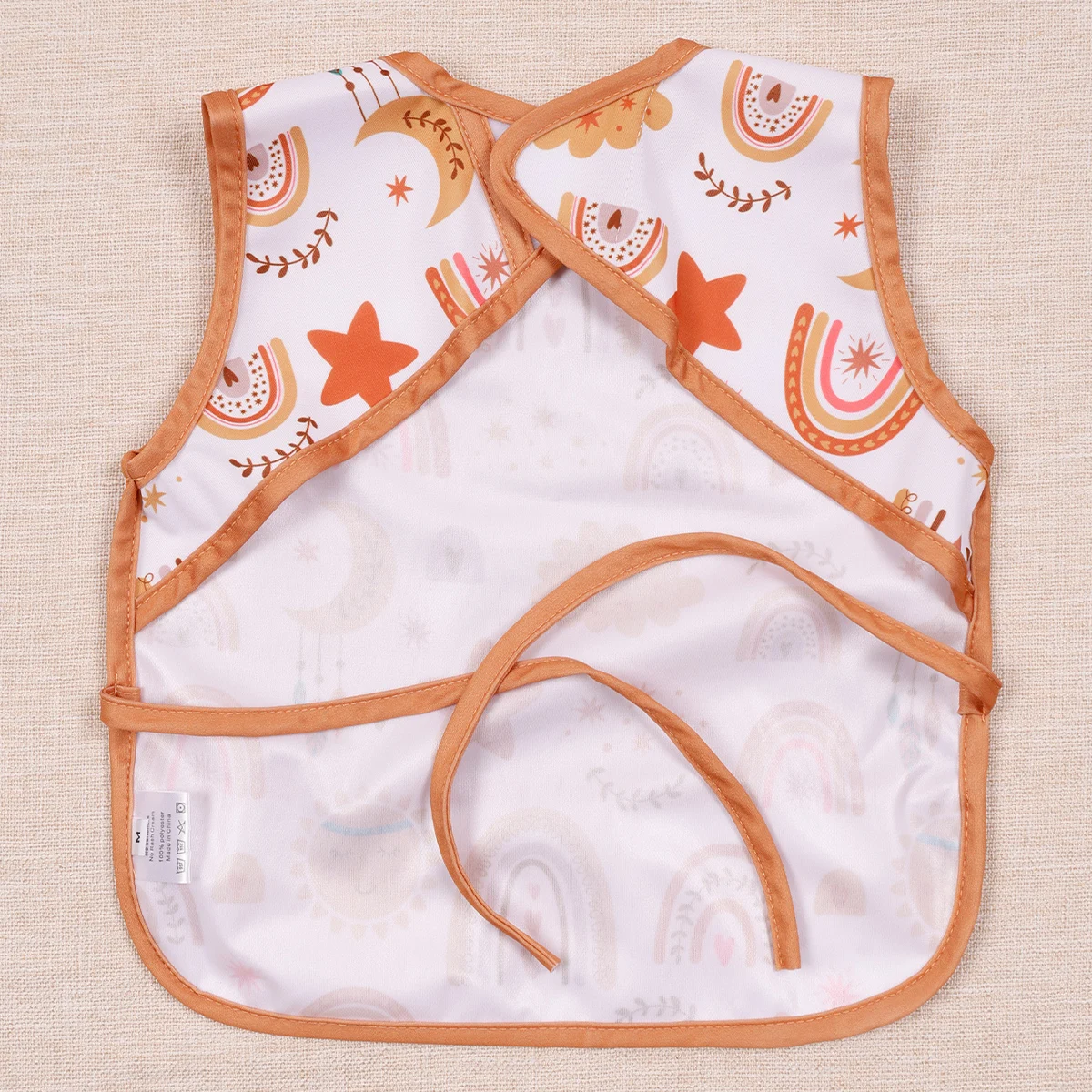 Happyflute Delantal impermeable para bebé – Estampado arcoíris - imagen 3