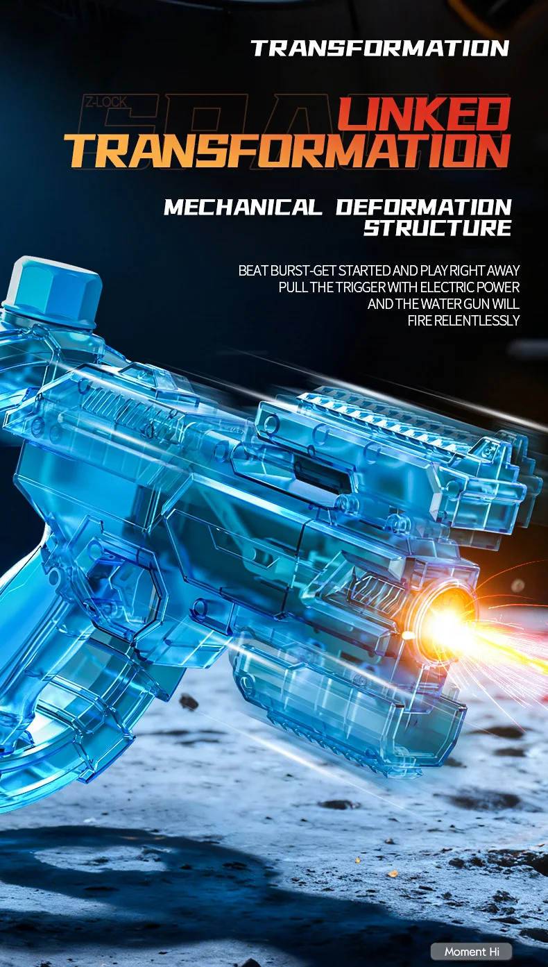 Pistola de agua con estilo futurista
