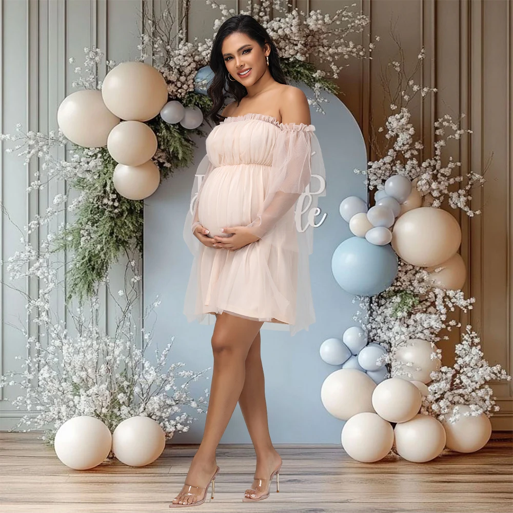 Vestido de malla para sesión de fotos de maternidad - imagen 5