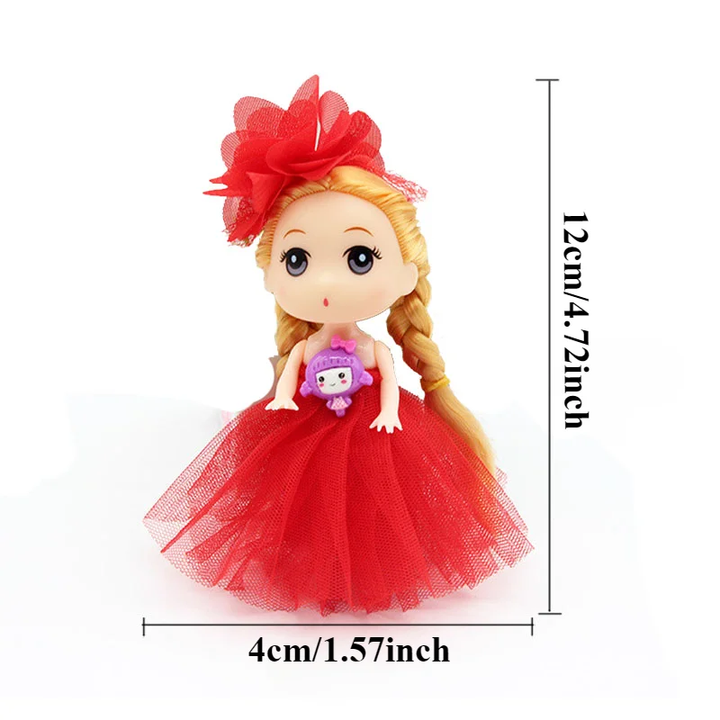 Muñeca princesa mini con vestido suave de novia encaje y lazo - imagen 2